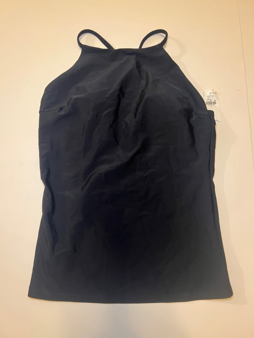 Old Navy NWT Black High-Neck Tankini Swim Top Sz Small Modest Vacation Beach